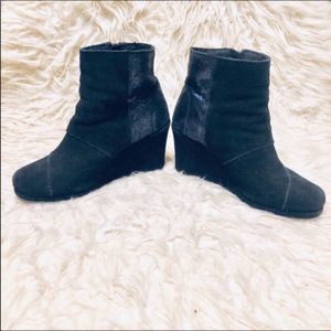 Toms Desert Wedge Boots Foil Heel